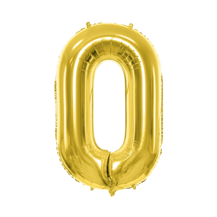 Balon foliowy Cyfra 82cm, jasny złoty - Yooglo