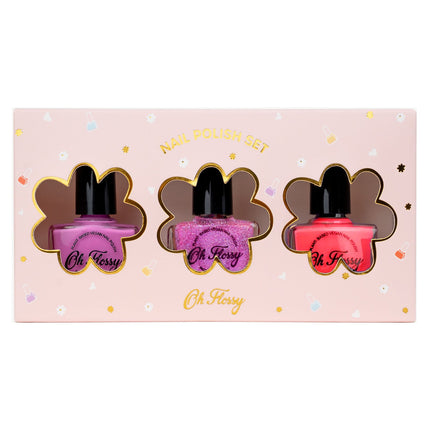 Oh Flossy zestaw 3 lakierów do paznokci - Yooglo