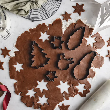 Wykrawacze do ciastek Merry Christmas, srebrny (1 op. / 6 szt.) - Yooglo