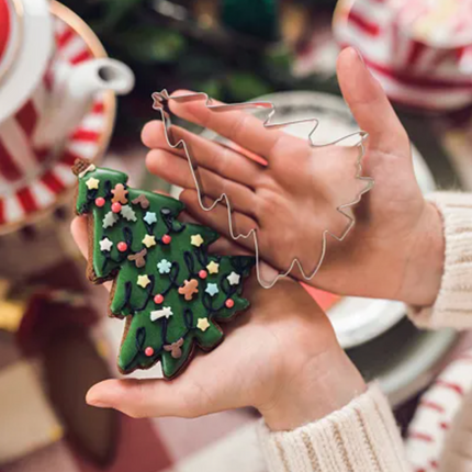 Wykrawacze do ciastek Merry Christmas, srebrny (1 op. / 6 szt.) - Yooglo