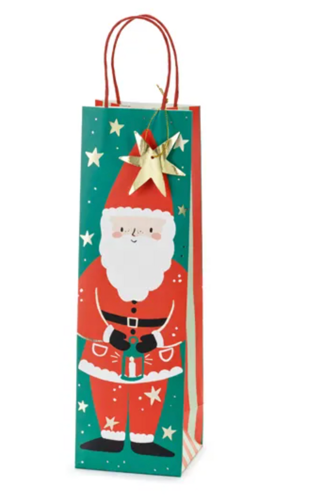 Torebka na prezenty Mikołaj, 11x36x10 cm, mix - Yooglo