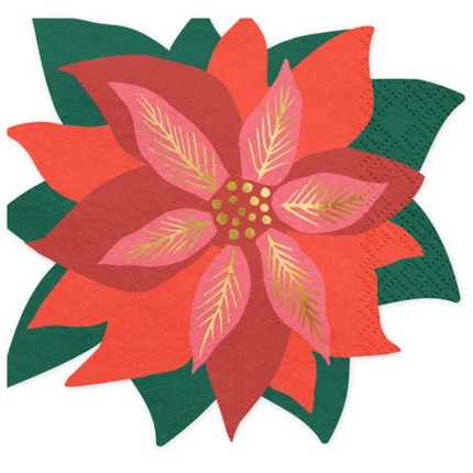 Serwetki Gwiazda betlejemska, mix, 14.5x15.5cm (1 op. / 20 szt.) - Yooglo