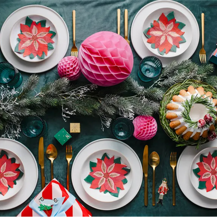 Serwetki Gwiazda betlejemska, mix, 14.5x15.5cm (1 op. / 20 szt.) - Yooglo