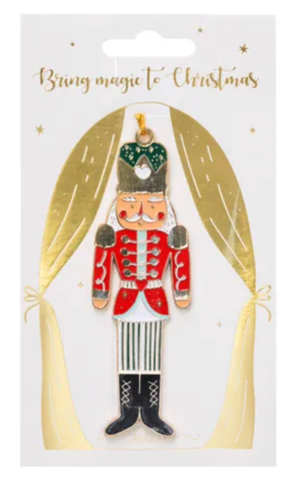 Metalowa zawieszka dekoracyjna Dziadek do orzechów, mix, 3x10cm - Yooglo