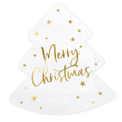 Serwetki Choinka - Merry Christmas, 16x16,5cm (1 op. / 20 szt.) - Yooglo