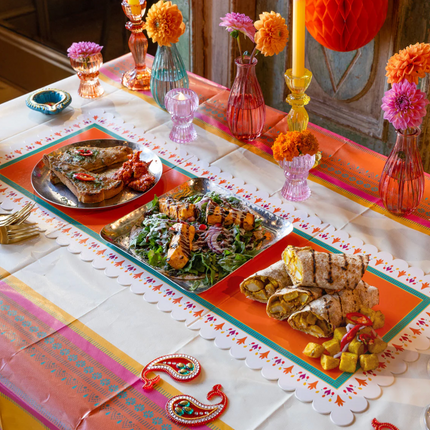 Obrus papierowy Spice – pomarańczowy, różowy i żółty - Yooglo