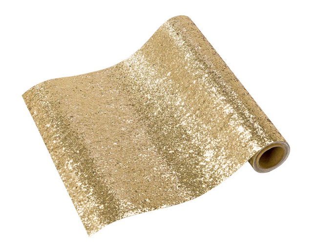 Bieżnik na stół Luxe ze złotym brokatem - Yooglo