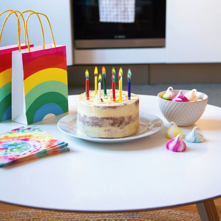 Torebki na słodycze i upominki Birthday Brights Rainbow – 8 szt - Yooglo