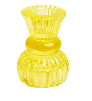 Żółty świecznik/ wazonik szklany Light - Yooglo