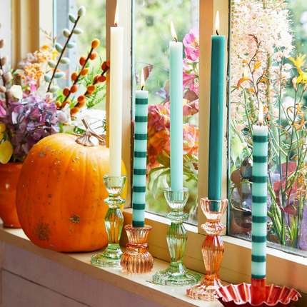 Pomarańczowy świecznik / wazonik szklany Light - Yooglo