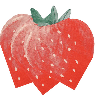 Serwetki papierowe w kształcie truskawki – 20 szt. - Yooglo