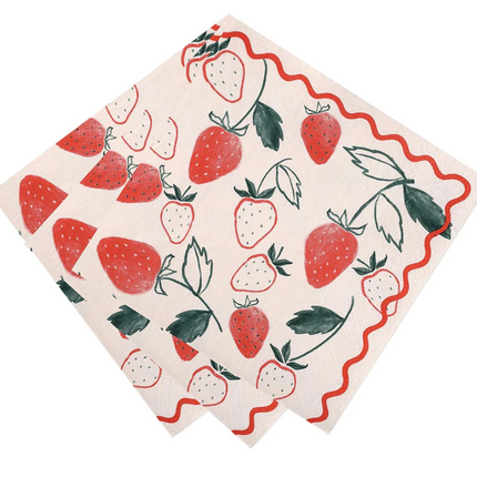 Serwetki papierowe Strawberry Field – 20 szt. - Yooglo