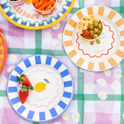 Talerz emaliowany 25 cm – Oliwki - Yooglo