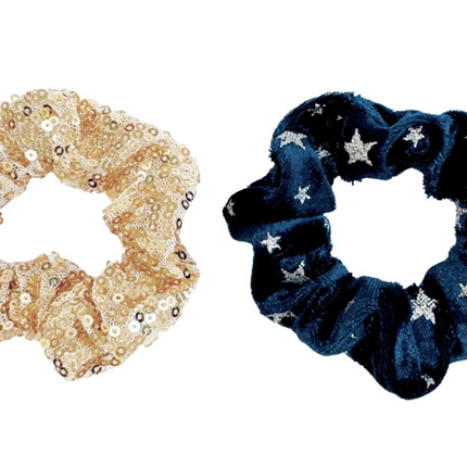 Gumki scrunchie z cekinami Midnight Star - Yooglo