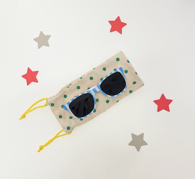 Dwukolorowe okulary przeciwsłoneczne w paski - Yooglo