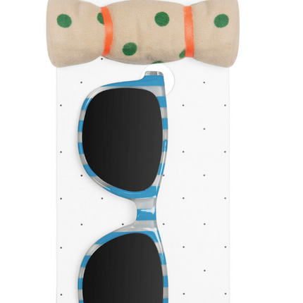 Dwukolorowe okulary przeciwsłoneczne w paski - Yooglo