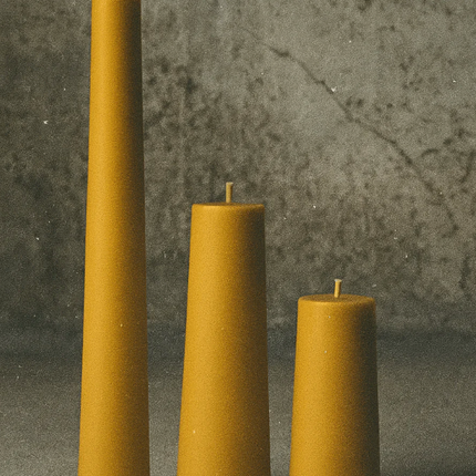 BzzWax Pillars - Zestaw 3 szt. świec z wosku pszczelego - Yooglo