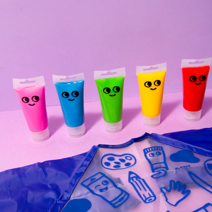 ZESTAW DO MALOWANIA PALCAMI Z FARTUSZKIEM - Yooglo