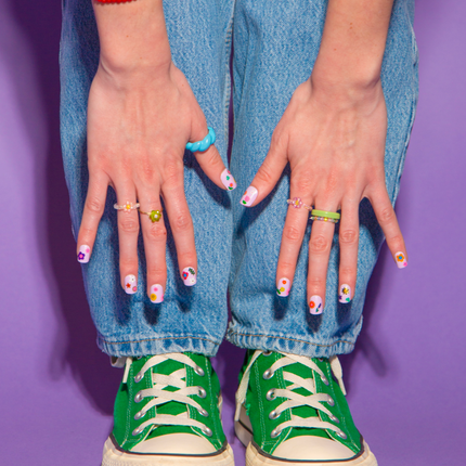 NAKLEJKI NA PAZNOKCIE FLOWER - 120 SZTUK - Yooglo