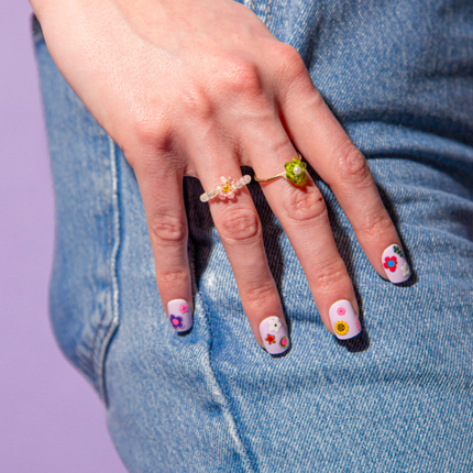 NAKLEJKI NA PAZNOKCIE FLOWER - 120 SZTUK - Yooglo