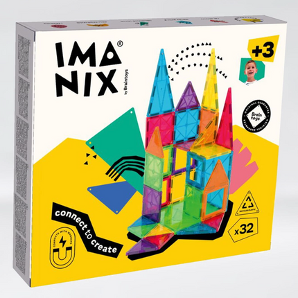 Imanix klocki magnetyczne CLASSIC 32 elem. - Yooglo