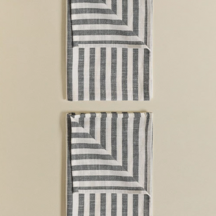 Zestaw 2 bawełnianych ręczników kuchennych Gris Antracita - Yooglo