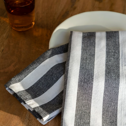 Zestaw 2 bawełnianych ręczników kuchennych Gris Antracita - Yooglo