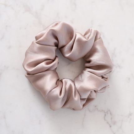 Jedwabne scrunchie - szampan beż - Yooglo