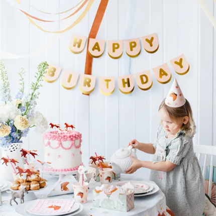 Baner Happy Birthday Konie, 13 x 150 cm - Yooglo