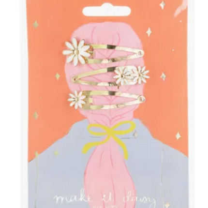 Spinki do włosów Stokrotki, złote - Yooglo