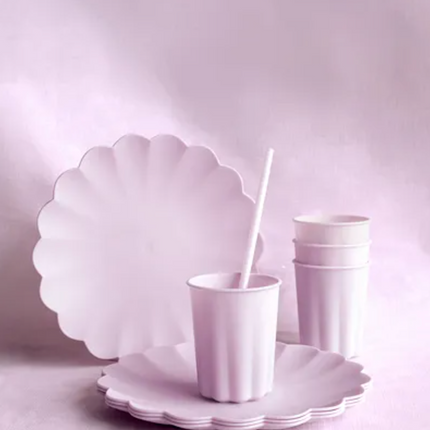 Słomki plastikowe, fioletowy 12 szt. - Yooglo