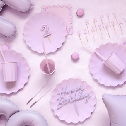 Słomki plastikowe, fioletowy 12 szt. - Yooglo