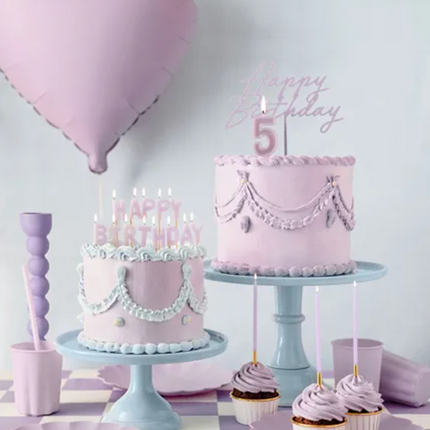 Talerzyki plastikowe Falbanka, 22 x 22 cm, fioletowy - Yooglo