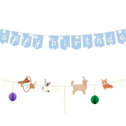 Baner Happy Birthday Pieski, 210 cm - Yooglo