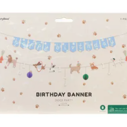 Baner Happy Birthday Pieski, 210 cm - Yooglo