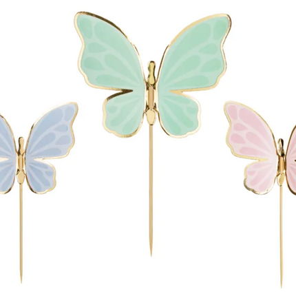 Toppery na tort Motylki, 9 x 6.5 cm - Yooglo