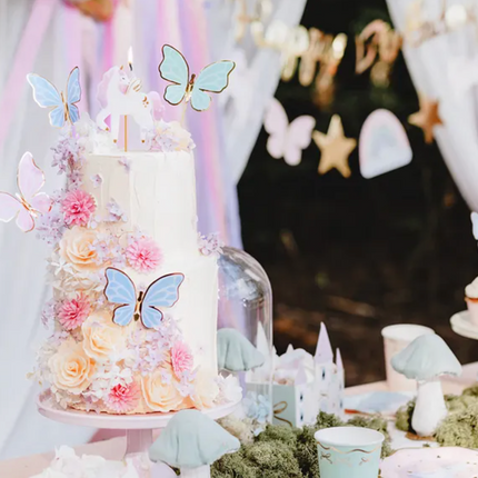 Toppery na tort Motylki, 9 x 6.5 cm - Yooglo