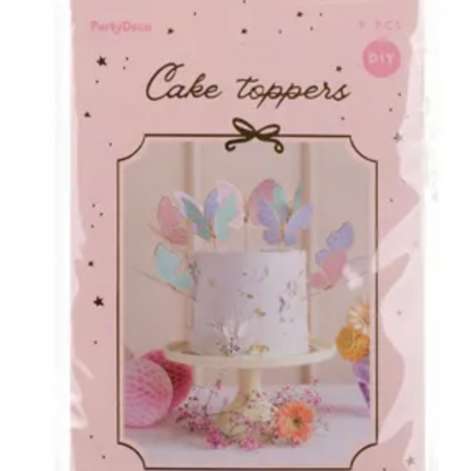 Toppery na tort Motylki, 9 x 6.5 cm - Yooglo