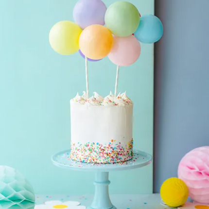 Balonowy topper na tort, tęcza, mix, 29 cm - Yooglo