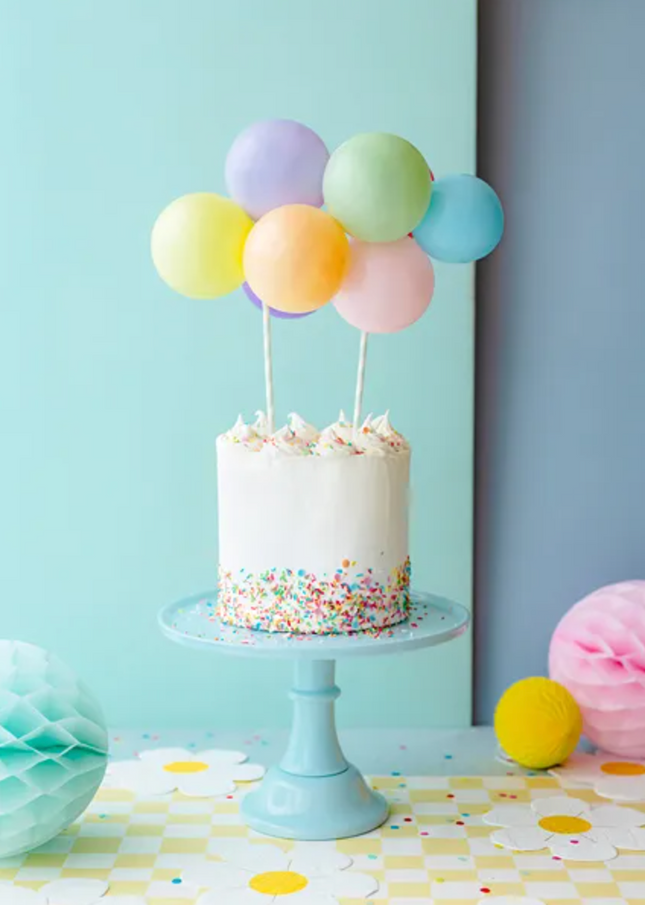 Balonowy topper na tort, tęcza, mix, 29 cm - Yooglo