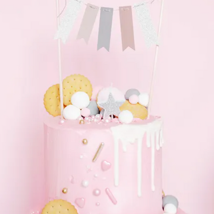 Świeczki urodzinowe Gwiazdki, srebrny, 3,5cm - Yooglo