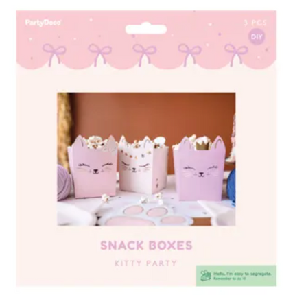 Pudełka na przekąski Kotki, mix - Yooglo