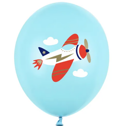 Balony 30 cm, Samolot, Pastel Light Blue opak. 50szt.