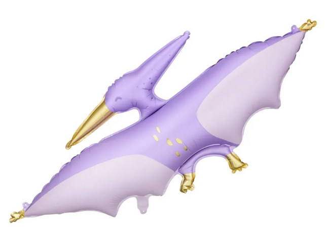 Balon foliowy Pterodaktyl, 120x62 cm, fioletowy