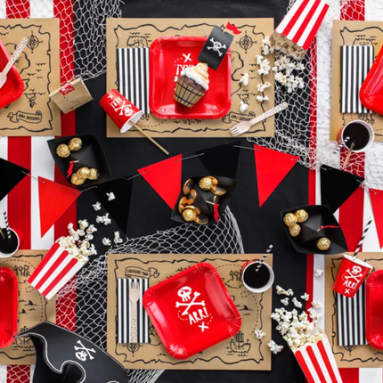 Kubeczki Piraci, czerwony, 220ml