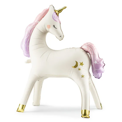 Stojący balon foliowy Jednorożec, 95x86 cm