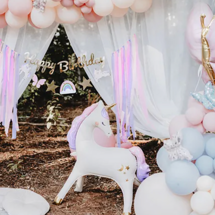 Stojący balon foliowy Jednorożec, 95x86 cm