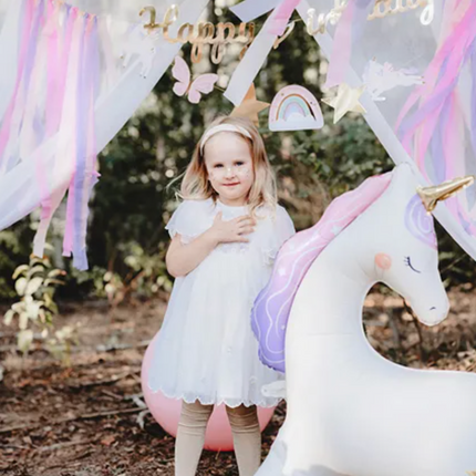 Stojący balon foliowy Jednorożec, 95x86 cm