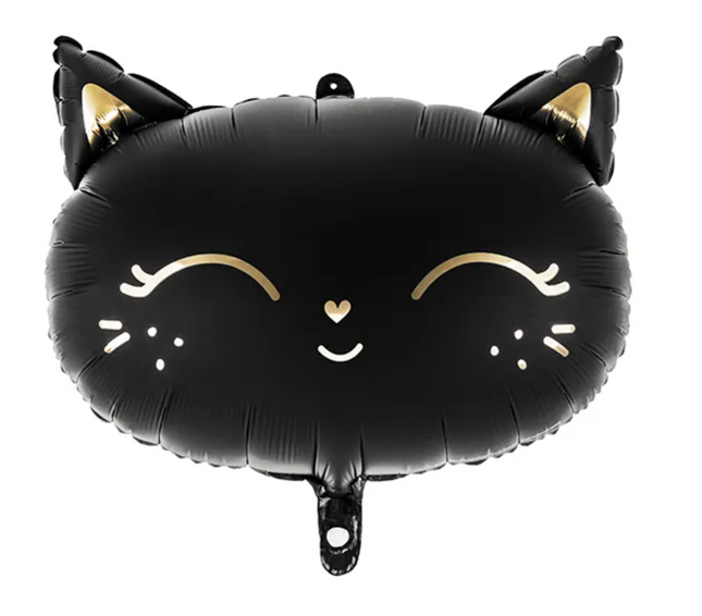 Balon foliowy Kotek, 48x36cm, czarny