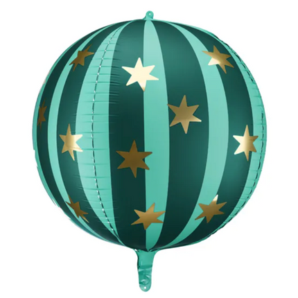 Balon foliowy Piłka w gwiazdki, 75 cm, zielony